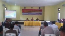 Kapolres Kuansing AKBP Muhamad Mustofa SIK, M.Si menghadiri Rakor Eksternal di Aula Sat Lantas Polres Kuansing/zar