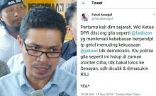 Faizal Assegaf komentari cuitan Fadli Zon