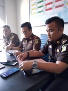 Kasipidum Kejari Bengkalis saat ekspose penanganan kasus-kasus selama tahun 2018/hari