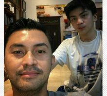 Anjasmara bersama anaknya (foto/int) 