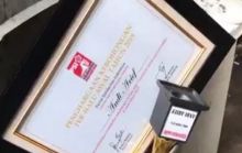 Kebohongan Award yang diberikan PSI, tampak sudah berada dalam tong sampah di Kantor Demokrat. Foto: int 