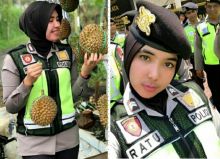 Polwan berhijab di Malang (foto/istimewa) 