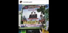 Baliho Prabowo Sandi yang memajang foto Gatot