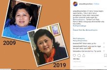 Ani Yudhoyono tak mau ketinggalan ikut  tren #10YearChallenge
