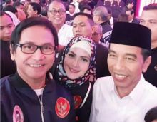 Addie MS hadiri debat Pilpres 2019 (foto/instagram) 