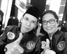 Addie MS bersama TGB hadiri debat Pilpres 2019 (foto/instagram)