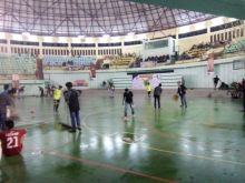 Atap Gor Perkasa Alam yang terletak di Jalan Karimun Bengkalis bocor/hari