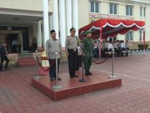  Senin 21 Januari 2019 di halaman Mapolres Dumai digelar Apel Tiga Pilar./pno