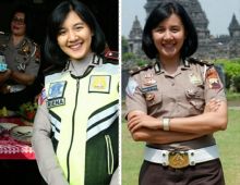 Senyuman manis Polwan cantik dari Sragen (foto/instagram) 