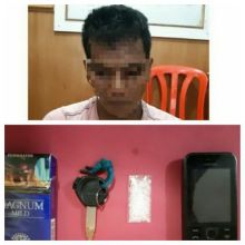 Tersangka dan barang bukti yang diamankan/hari