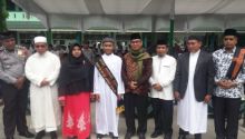 Bupati Kuantan Singingi Drs H Mursini, M.Si saat menghadiri acara Tasmiil Quran VI Pondok Pesantren KH Ahmad Dahlan Kuantan Singingi/zar