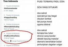 Puisi Fadli Zon yang kontroversial dan ramai dikomentari netizen (foto/twitter) 