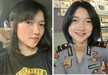 Netizen memuji kecantikan Polwan di Batam ini (foto/instagram) 