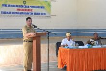 Camat Bantan, Reza Noverindra saat Musrenbang/hari