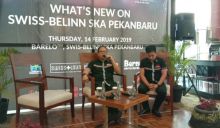 GM Swiss-Belinn SKA Pekanbaru, Andreas Lalenoh saat memaparkan program baru di hotel yang dipimpinnya