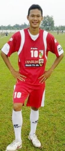 Foto Almarhum Khairunnas saat berseragam PSPS Riau beberapa waktu lalu