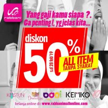 Promo Diskon 50% All Item Tanpa Syarat Rabbani