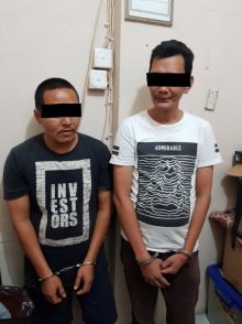 Dua pelaku perjudian yang diamankan polisi/irgo