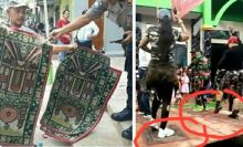 Heboh video viral acara Caleg injak sajadah (foto/instagram) 