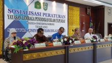 Rektor UIR mensosialisasikan Statuta UIR kepada seluruh dosen dan pegawai.