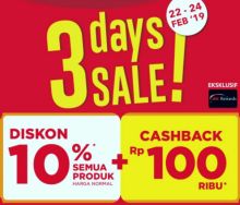 Ace Hardware Panam memberikan diskon untuk tiga hari ini /nof