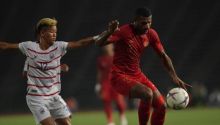 Marinus lesakkan dua gol ke gawang kamboja (foto/int) 