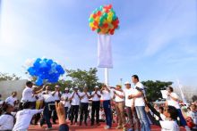 Alfedri saat menghadiri iven sosialisasi keselamatan berkendara bagi generasi milenial/lin