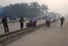 Pembagian masker di Pulau Rupat/hari