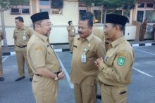 Sekda Bengkalis H Bustami HY bincang-bincang usai apel gabunggan/hari