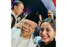 Artis Caleg, Kirana Larasati foto bareng Kiai Ma'ruf (foto/instagram) 