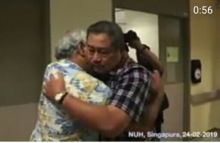 Presiden pertama Timor Leste menjenguk Ani Yudhoyono dan berjumpa SBY (foto/instagram) 