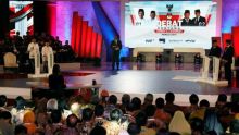 Foto : Suasana saat debat Pilpres