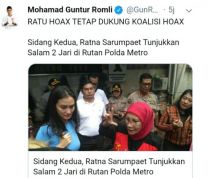 Guntur Romli komentari Ratna Sarumpaet salam dua jari (foto/int) 
