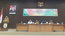 Wakil Bupati Pelalawan H Zardewan memberikan kata sambutan dalam acara Kegiatan Verifikasi dan Validasi Basis Data Terpadu/int