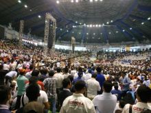 Warga antusias dengar pidato prabowo