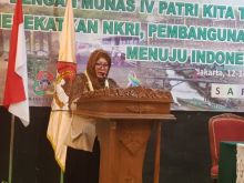 Mbak Tutut menyampaikan sambutan di Munas Patri