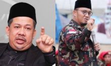 Wakil Ketua DPR, Fahri Hamzah dan Koordinator Jubir BPN Prabowo-Sandi, Dahnil Anzar Simanjuntak