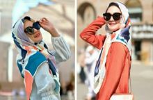 Luna Maya cantik pakai jilbab warna warni (foto/instagram) 