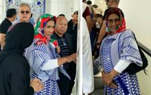 Menteri Susi pakai kerudung saat berkunjung di Mesjid Agung Dubai (foto/instagram) 