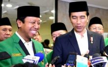 Ketum PPP Romahurmuziy saat bersama Presiden Jokowi (foto/int) 