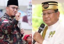 Koordinator Jubir BPN Prabowo-Sandi, Dahnil Anzar Simanjuntak dan Capres Nomor Urut 02, Prabowo Subianto