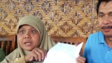 Niswatin, warga Sragen memberi keterangan kepada pers. Foto: int 