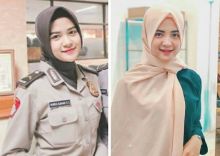 Polwan cantik pakai hijab (foto/instagram) 