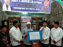 Bupati Alfedri saat menghadiri acara penyerahan bantuan dari RAPP di Kabupaten Siak/ist