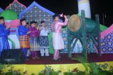 Bupati Siak H Alfedri saat membuka MTQ/lin