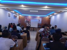 Pelatihan jurnalistik Ditaja DPC AJOI Bengkalis