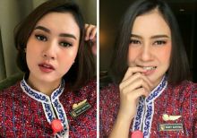 Pramugari cantik mirip artis Aura Kasih (foto/int) 