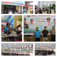 Polres Kuansing bersama BNNK Kuabsing menggelar Penyuluhan Terpadu Bahaya Narkoba bagi generasi milenial dan orang tua/zar