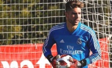 Luca Zidane yang diturunkan sejak awal laga Madrid melawan SD Huesca.  Foto: int 