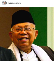 Ustaz Yusuf Mansur saat unggah foto Cawapres Maruf Amin